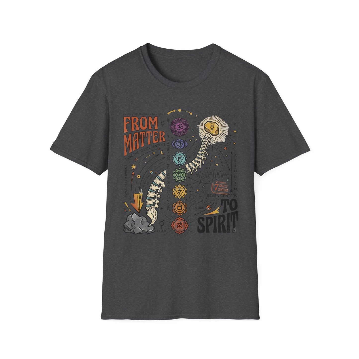 Chakra Alignment T‑Shirt — "From Matter to Spirit" Spiritual Energy Tee
