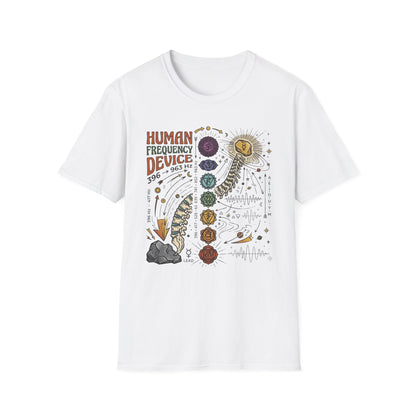 Human Frequency Device T-Shirt — Chakra Alignment Graphic Tee