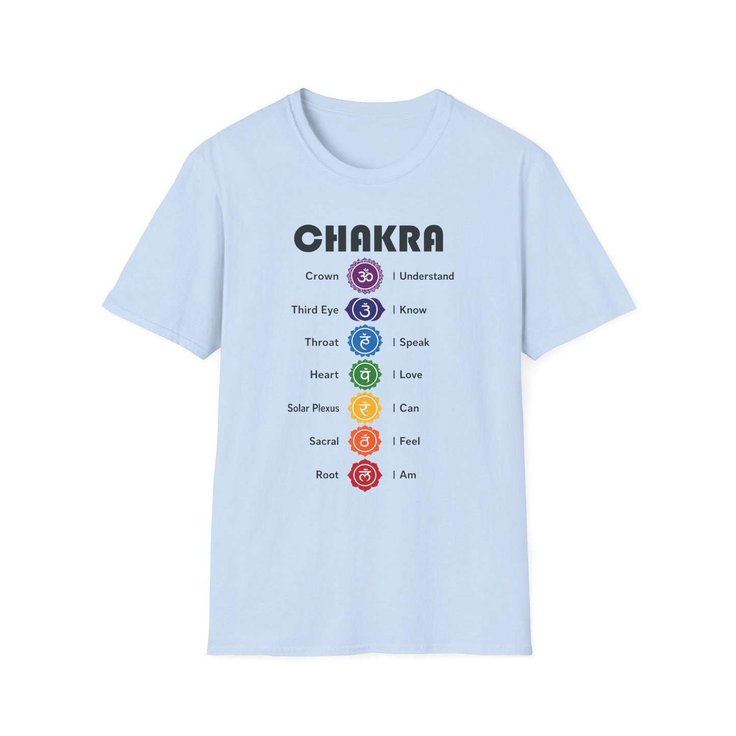 Chakra T-Shirt — Colorful 7 Chakra Alignment Yoga Tee