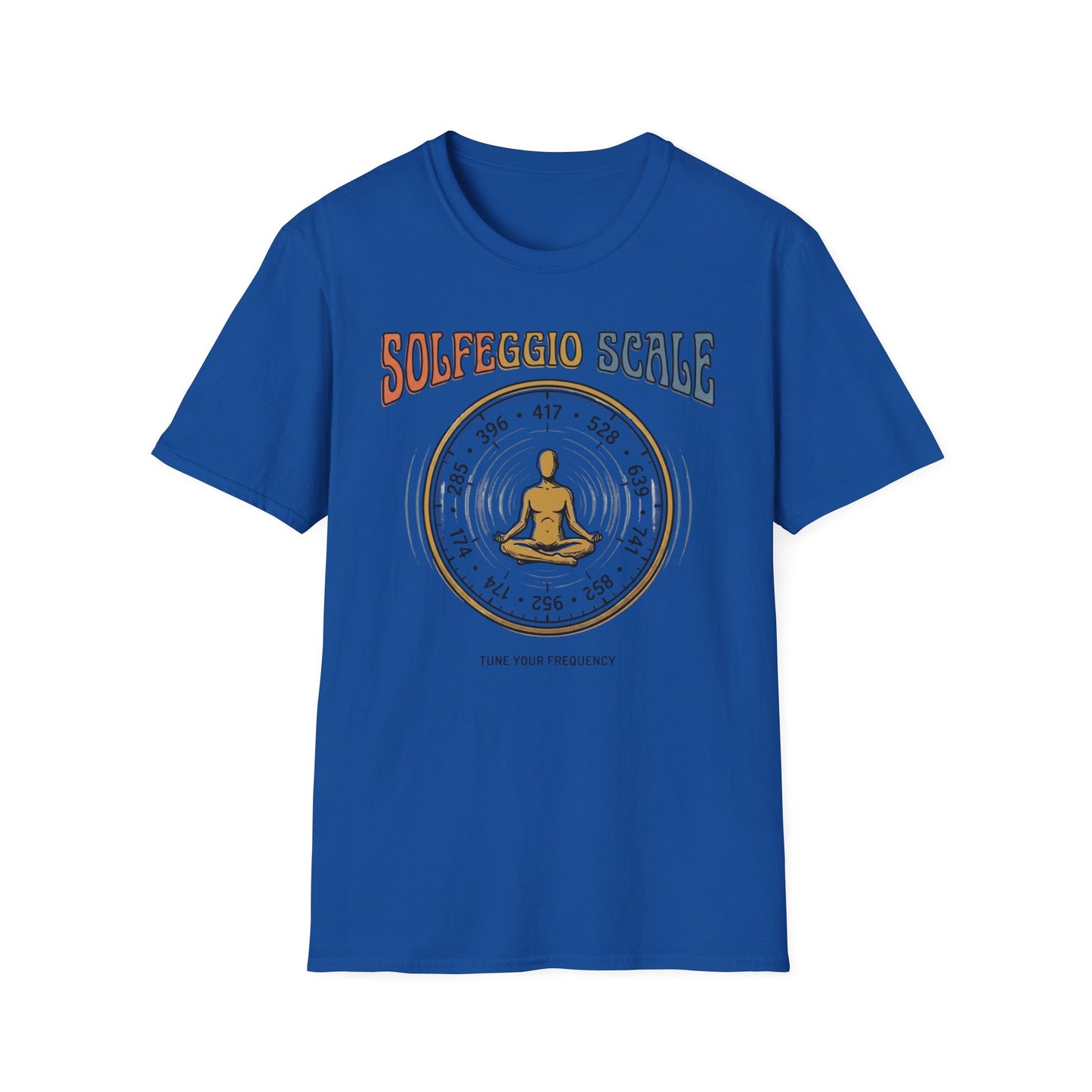 Solfeggio Scale Meditation T‑Shirt — Chakra Healing Soundwave Tee