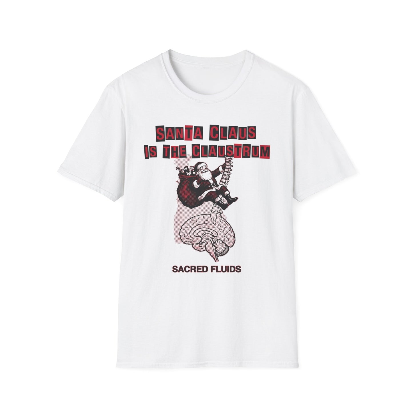 Santa Claus Is The Claustrum T-Shirt — Retro Anatomical Christmas Tee