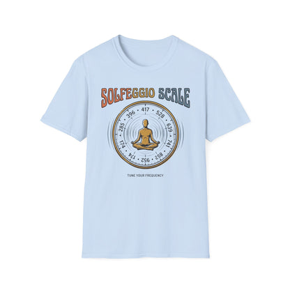 Solfeggio Scale Meditation T‑Shirt — Chakra Healing Soundwave Tee