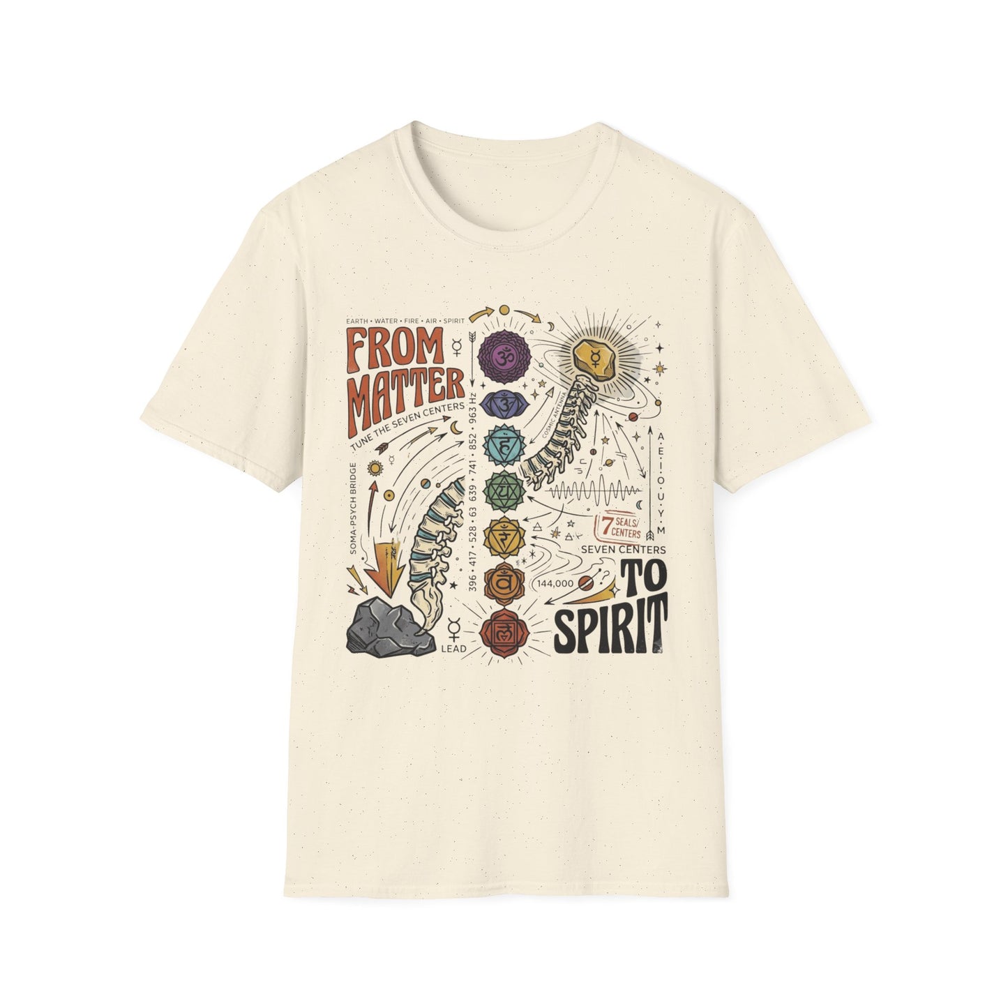 Chakra Alignment T‑Shirt — "From Matter to Spirit" Spiritual Energy Tee
