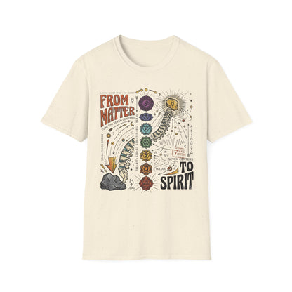 Chakra Alignment T‑Shirt — "From Matter to Spirit" Spiritual Energy Tee