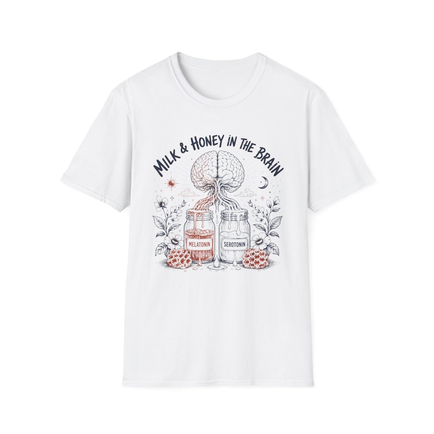 "Milk & Honey in the Brain" Botanical Illustration Tee