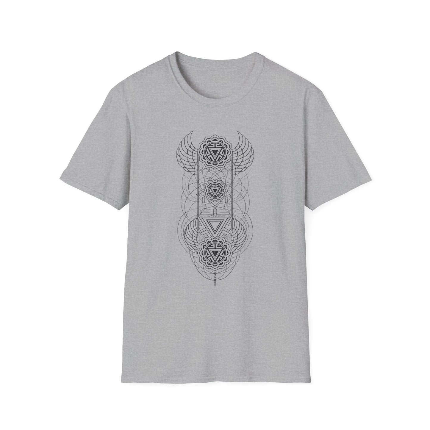 Chakra Wings T-Shirt — Geometric Spiritual Energy Tee