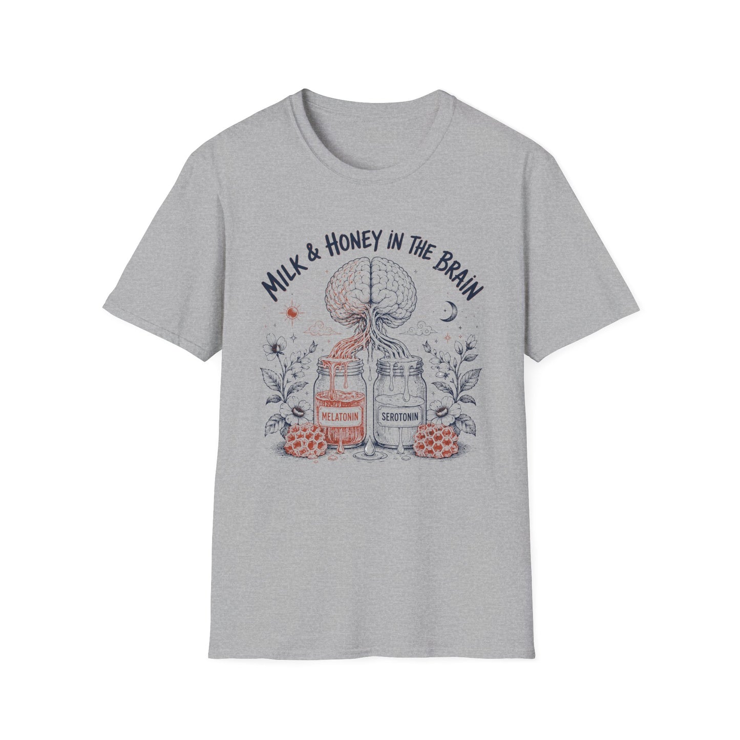 "Milk & Honey in the Brain" Botanical Illustration Tee