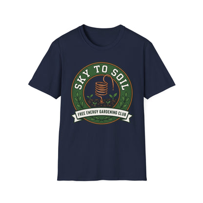 Sky to Soil Gardening T-Shirt — 'Sky to Soil' Local Energy Gardening Club Tee