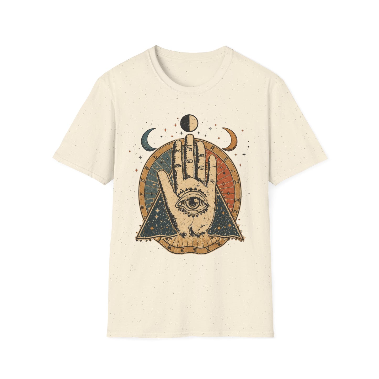 Mystic Palmistry T-Shirt — Celestial Hand with All-Seeing Eye