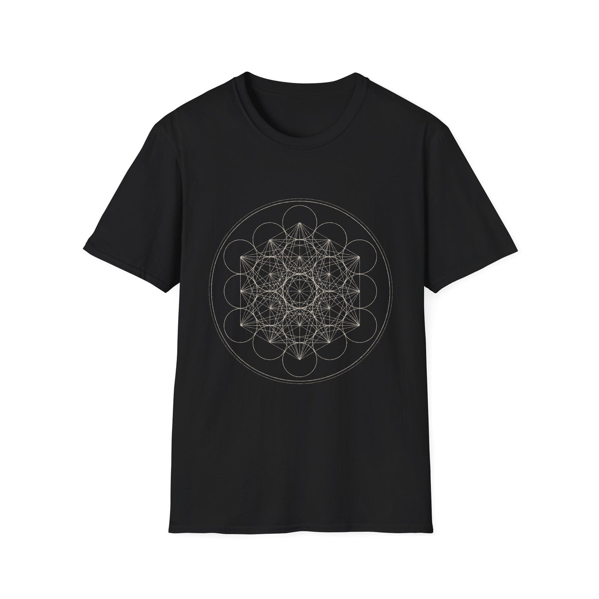 Metatron's Cube T-Shirt — Sacred Geometry Line Art Tee