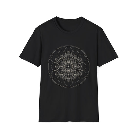 Metatron's Cube T-Shirt — Sacred Geometry Line Art Tee