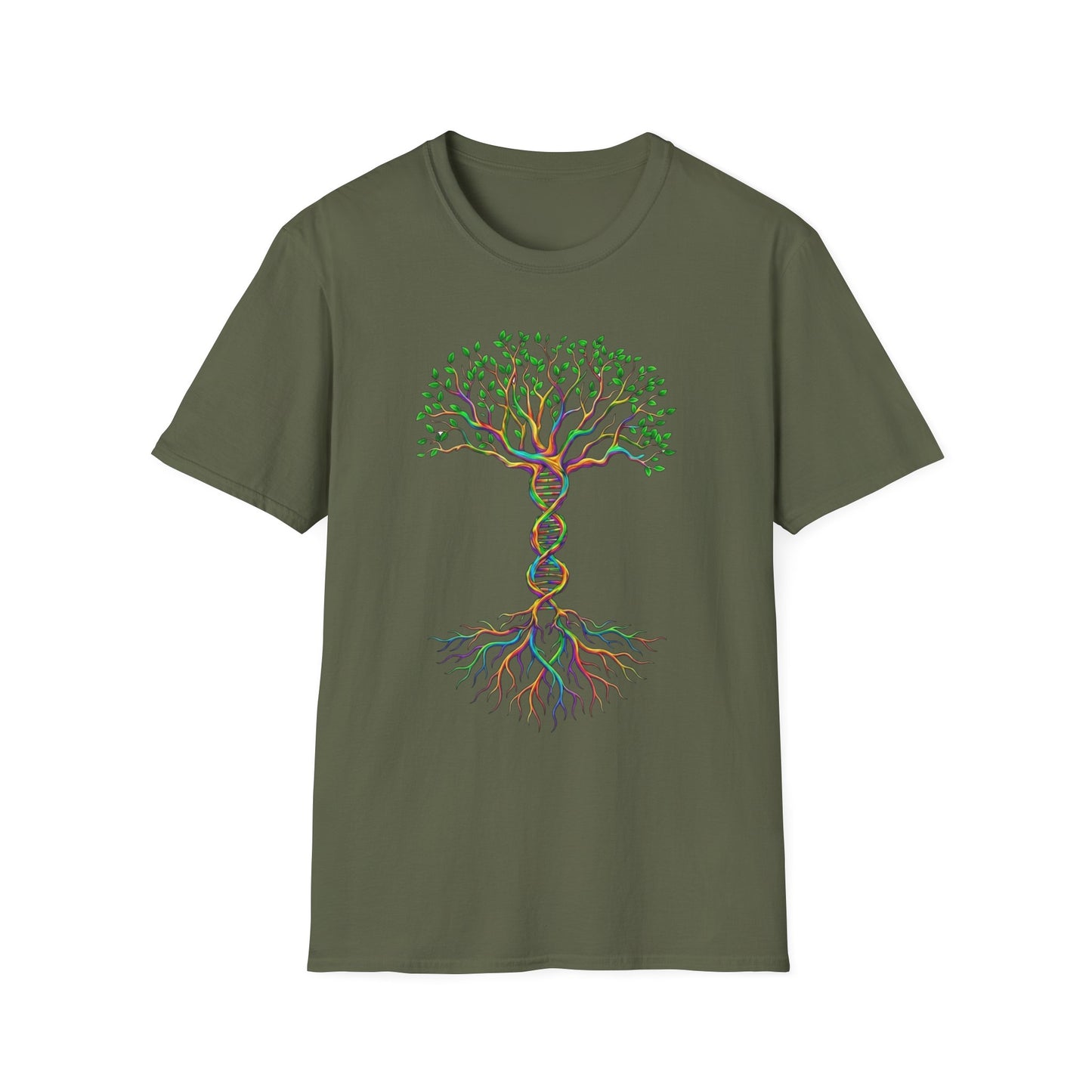 DNA Tree T-Shirt — Colorful Genetic Tree of Life Tee