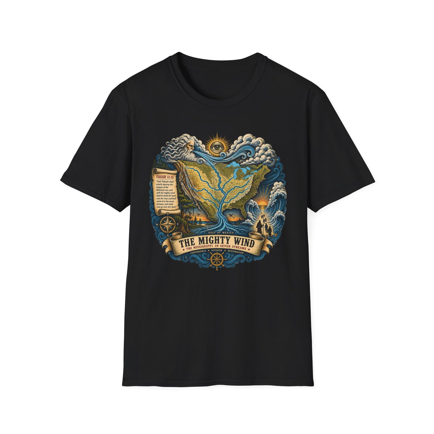 The Mighty Wind Map T-Shirt — Nautical Vintage Sea Breeze Graphic Tee
