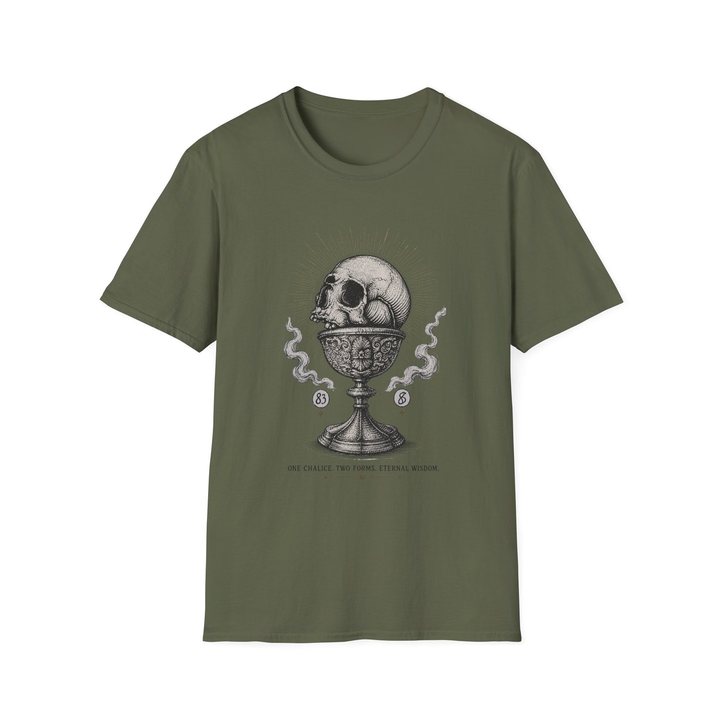 Skull Chalice T‑Shirt — Gothic Vintage Skull Illustration Tee