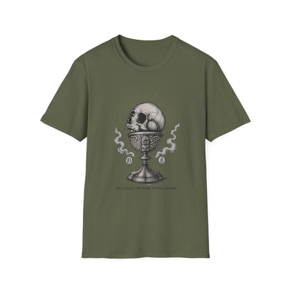 Skull Chalice T‑Shirt — Gothic Vintage Skull Illustration Tee