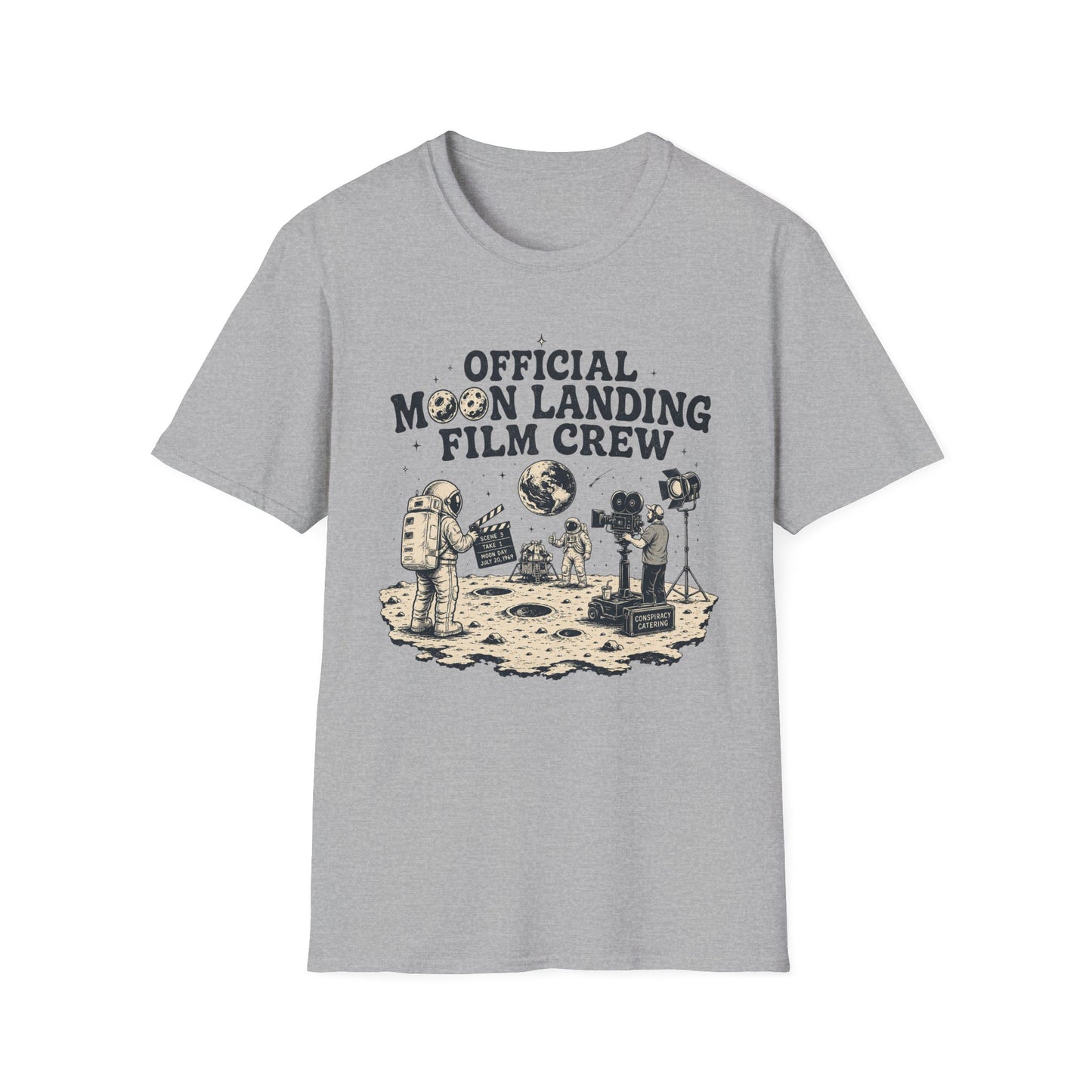 Moon Landing Film Crew T-Shirt — "Official Moon Landing Film Crew" Retro Space Tee