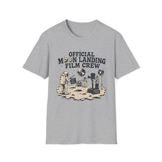Moon Landing Film Crew T-Shirt — "Official Moon Landing Film Crew" Retro Space Tee