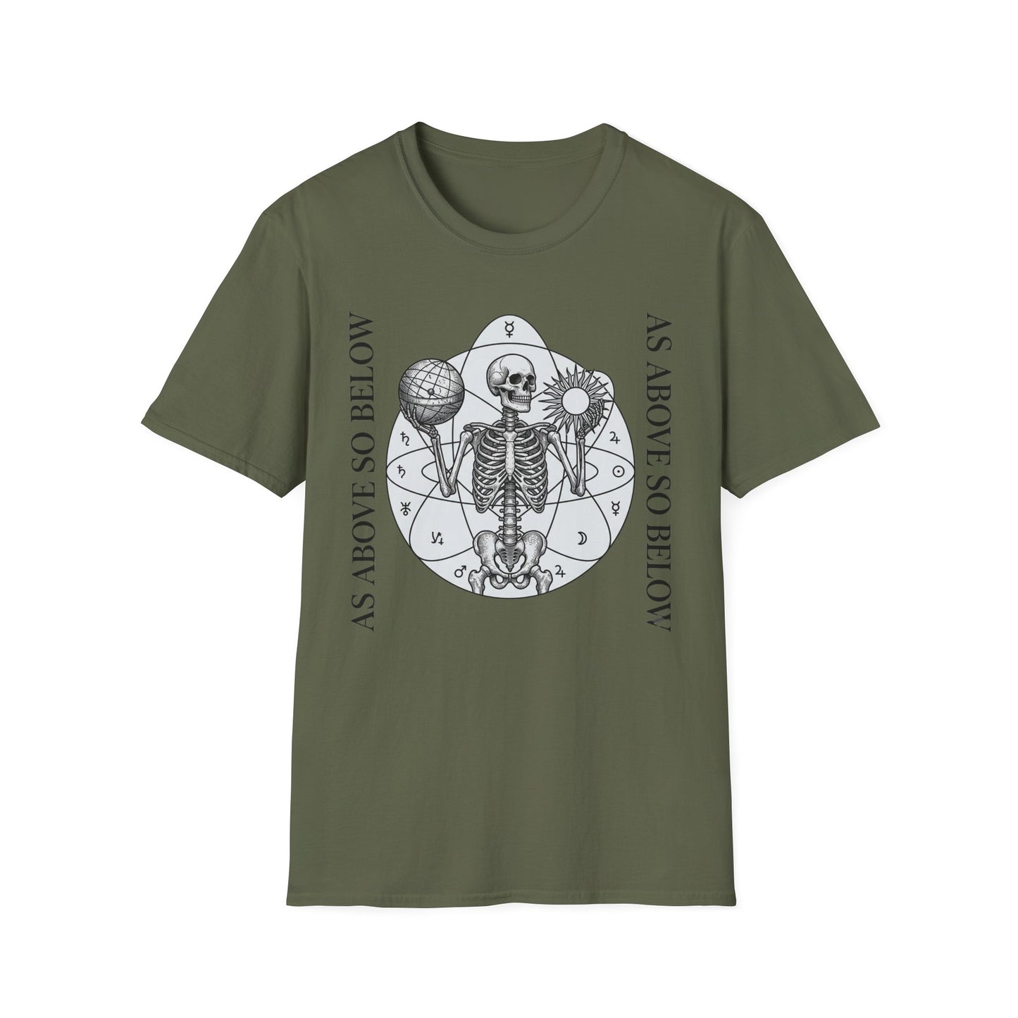 As Above So Below Skeleton T-Shirt