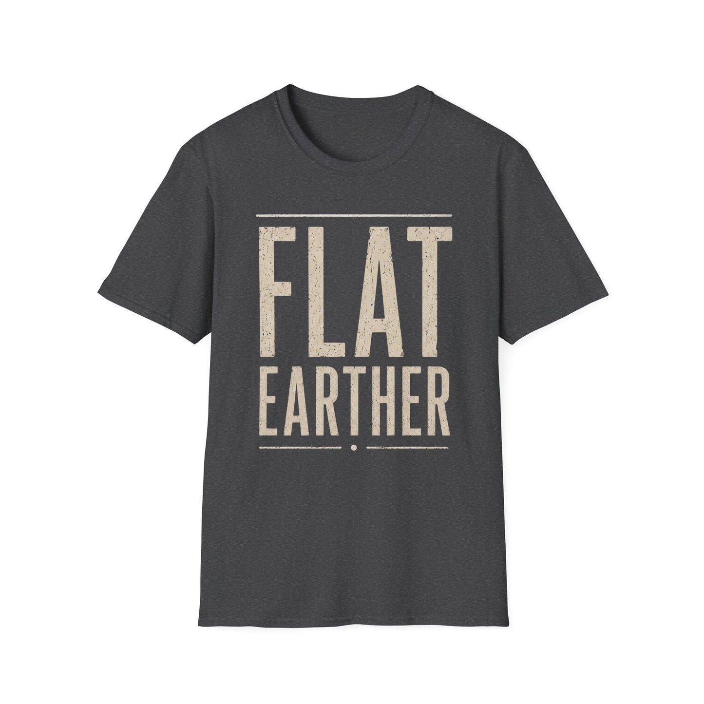 Flat Earther T‑Shirt — Bold Vintage Graphic Tee