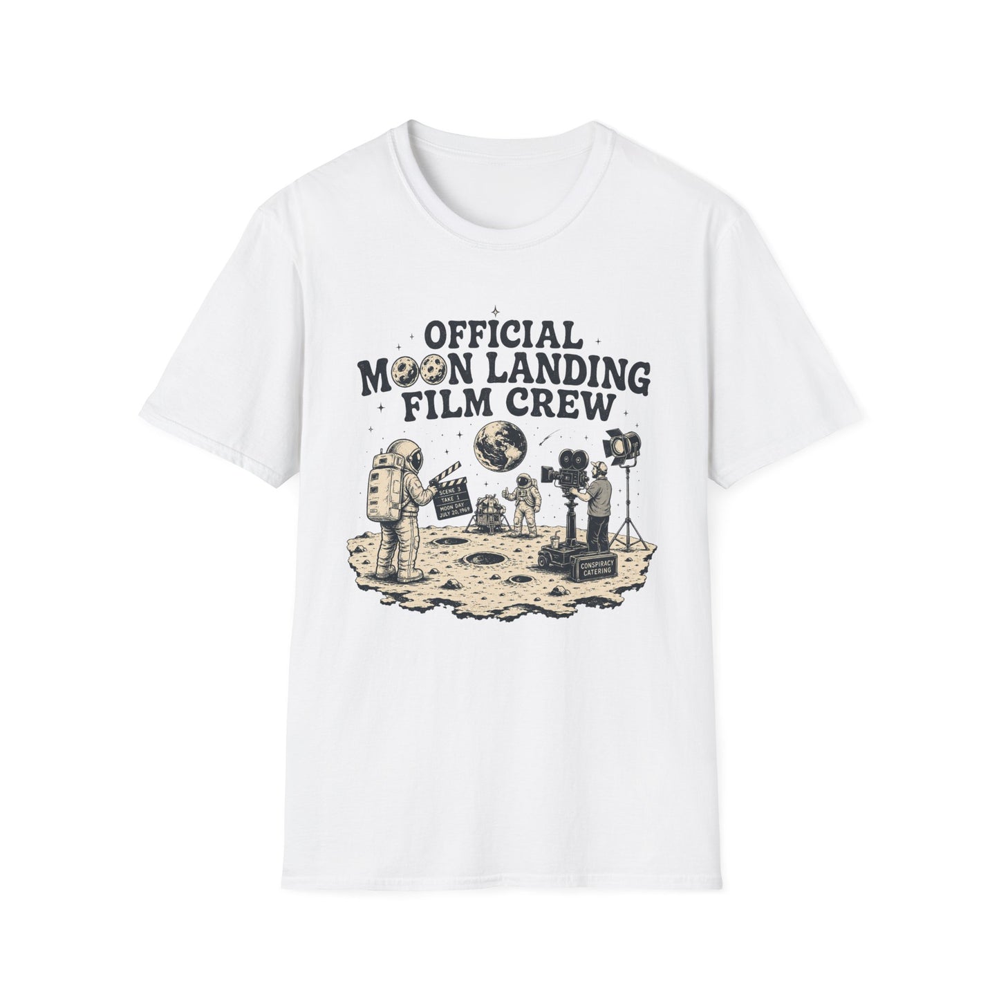 Moon Landing Film Crew T-Shirt — "Official Moon Landing Film Crew" Retro Space Tee