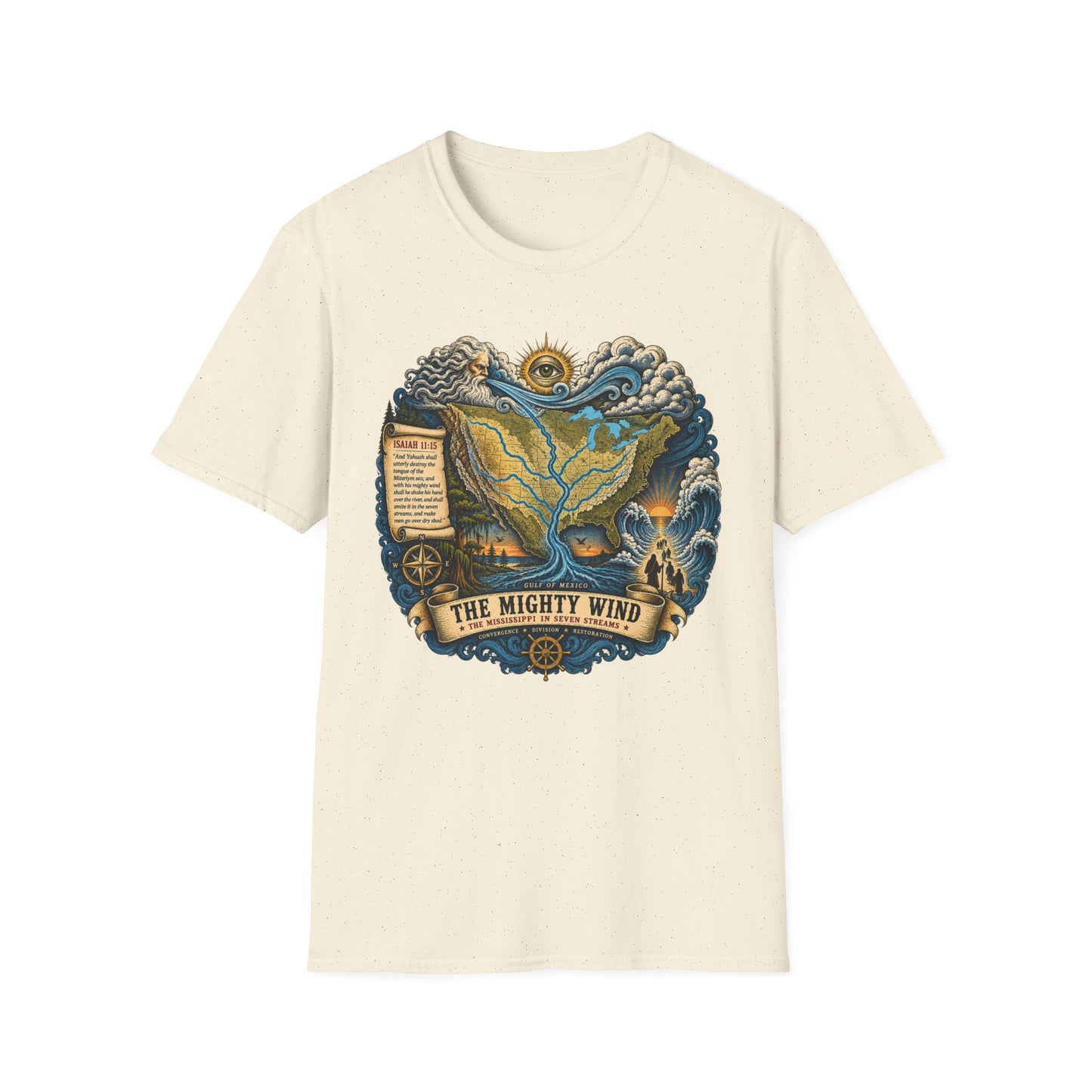 The Mighty Wind Map T-Shirt — Nautical Vintage Sea Breeze Graphic Tee