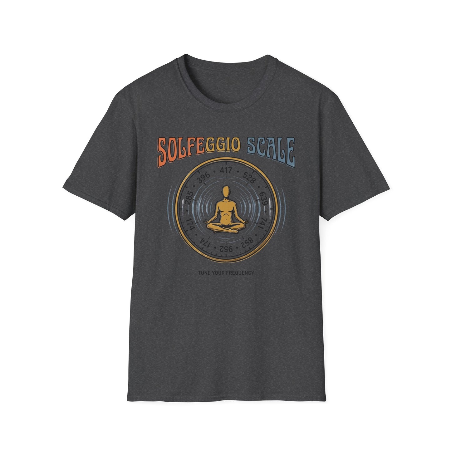 Solfeggio Scale Meditation T‑Shirt — Chakra Healing Soundwave Tee
