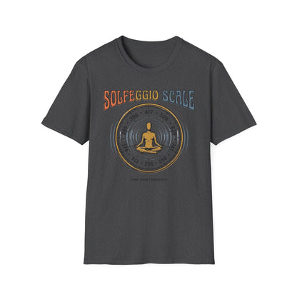 Solfeggio Scale Meditation T‑Shirt — Chakra Healing Soundwave Tee