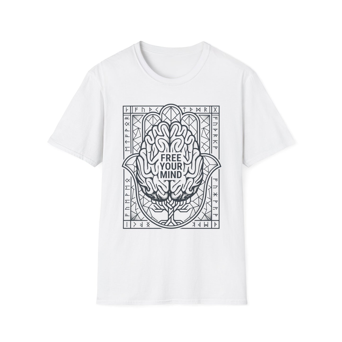 Free Your Mind T-Shirt — Mandala Brain Meditation Tee