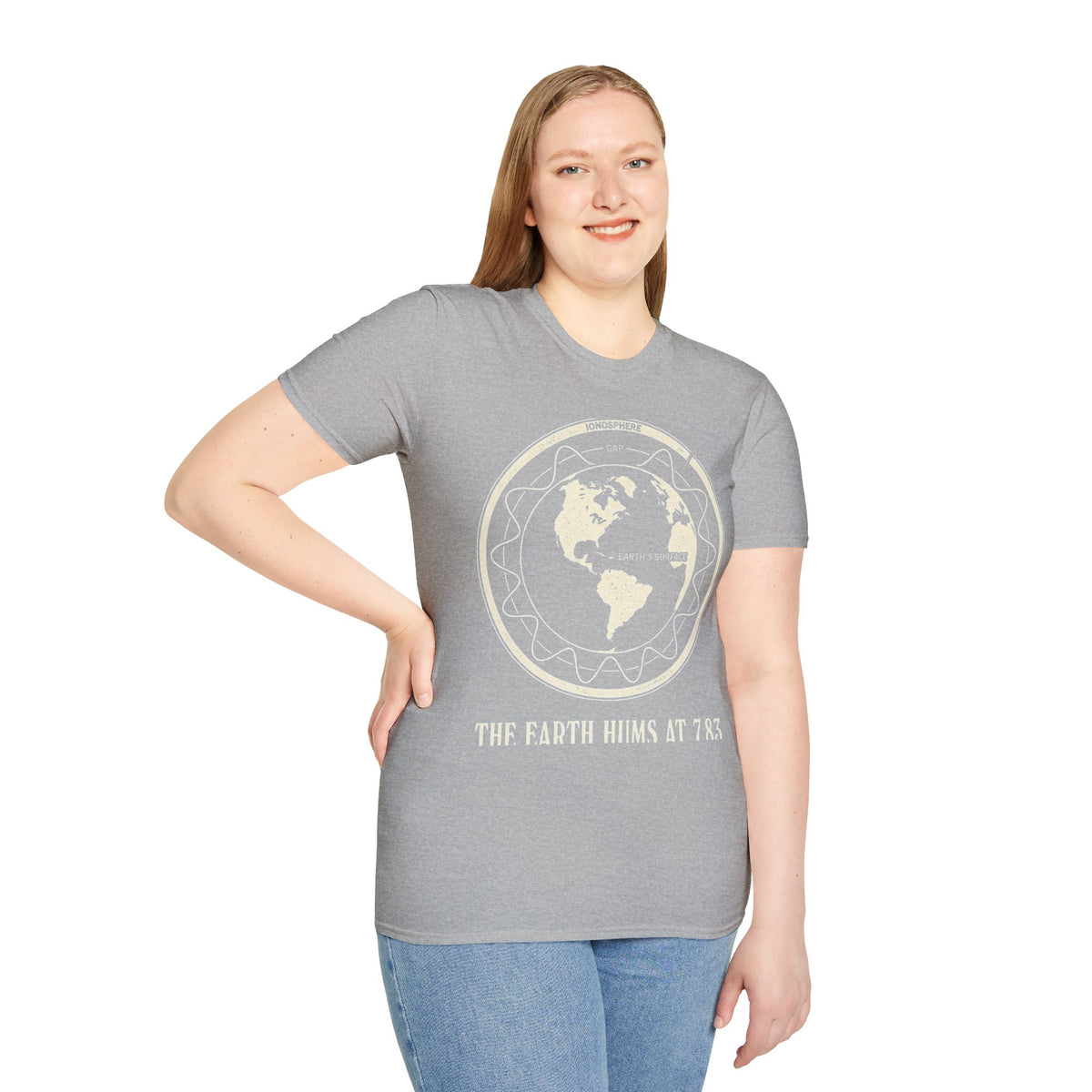 Schumann Resonance Plate T-Shirt — Earth Ionosphere Cavity Diagram Tee