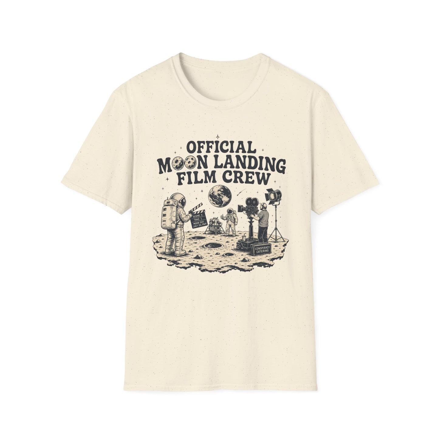 Moon Landing Film Crew T-Shirt — "Official Moon Landing Film Crew" Retro Space Tee