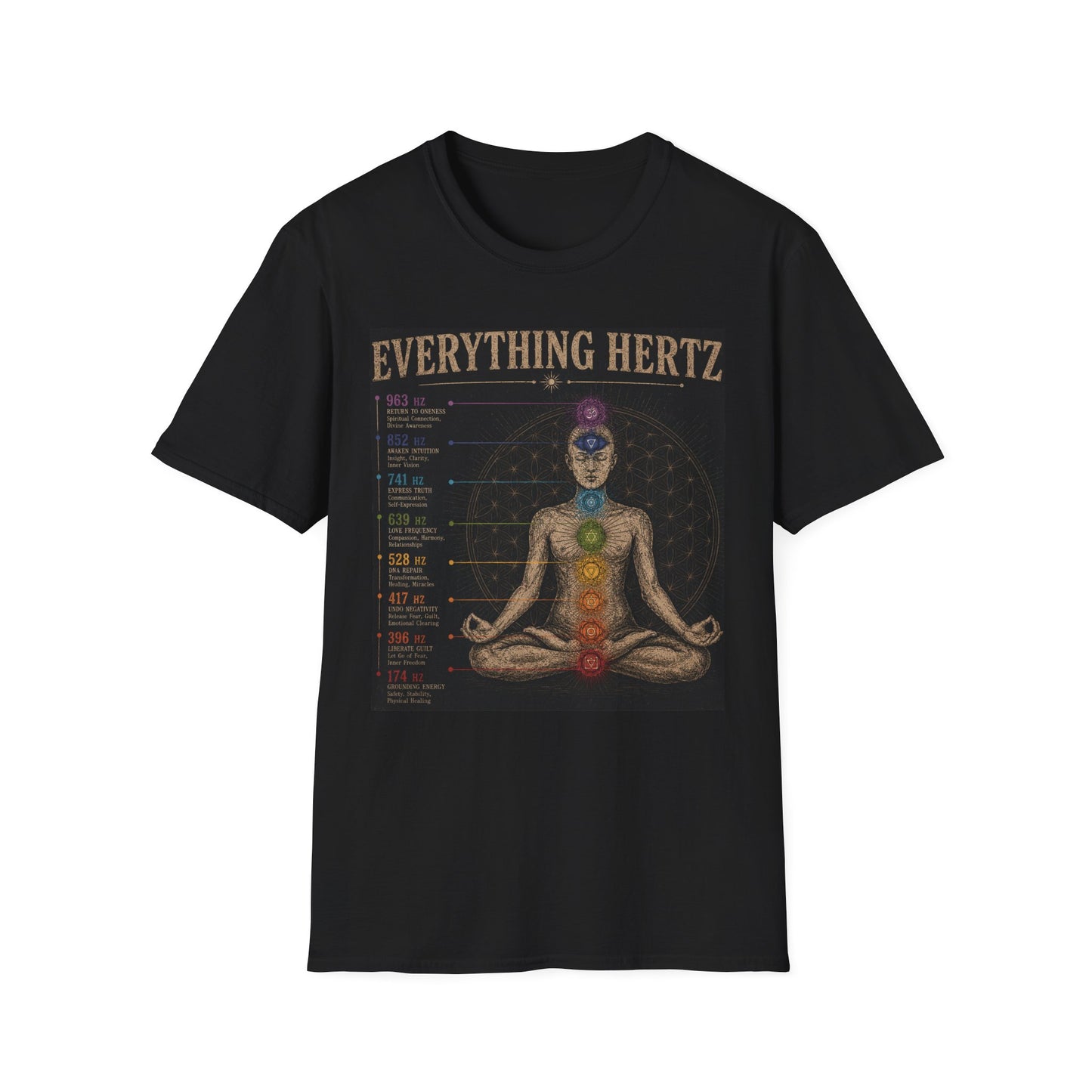 Everything Hertz Chakra T-Shirt – Meditative Frequency Yoga Tee
