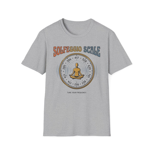 Solfeggio Scale Meditation T‑Shirt — Chakra Healing Soundwave Tee