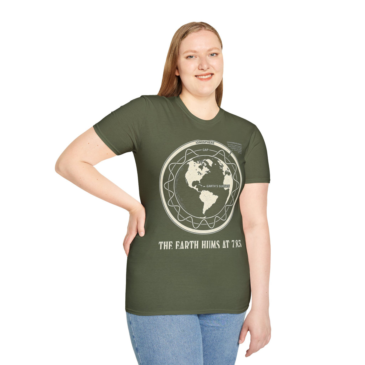 Schumann Resonance Plate T-Shirt — Earth Ionosphere Cavity Diagram Tee