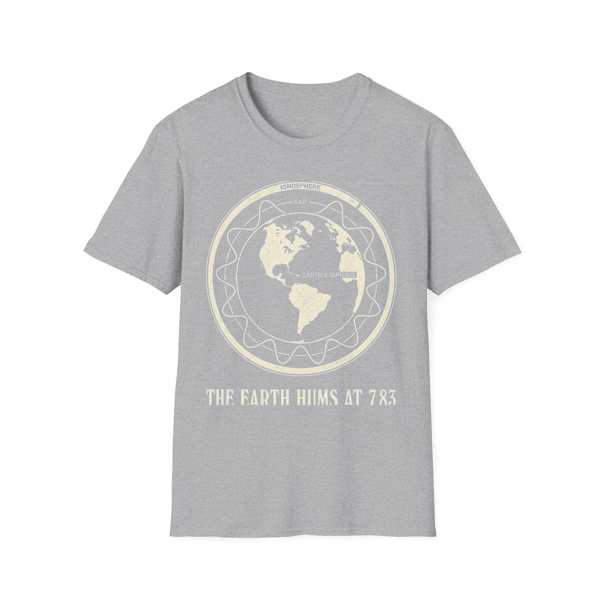 Schumann Resonance Plate T-Shirt — Earth Ionosphere Cavity Diagram Tee