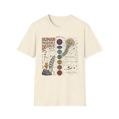 Human Frequency Device T-Shirt — Chakra Alignment Graphic Tee