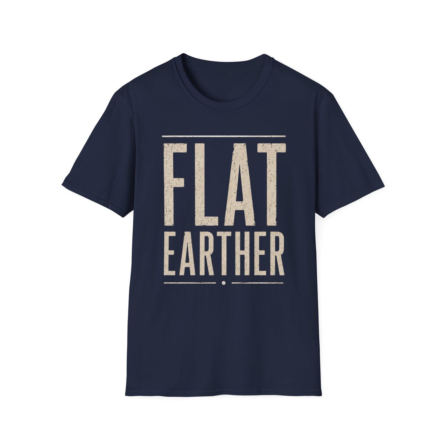 Flat Earther T‑Shirt — Bold Vintage Graphic Tee