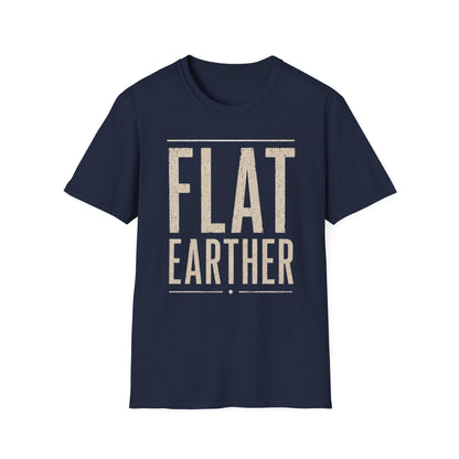 Flat Earther T‑Shirt — Bold Vintage Graphic Tee