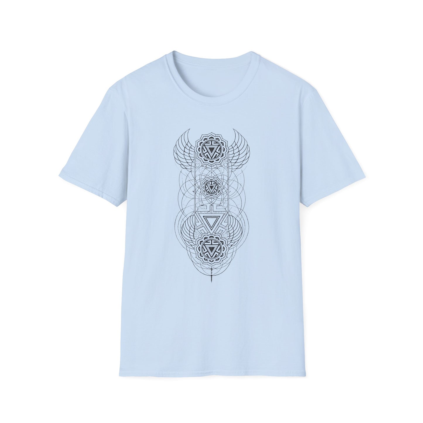 Chakra Wings T-Shirt — Geometric Spiritual Energy Tee
