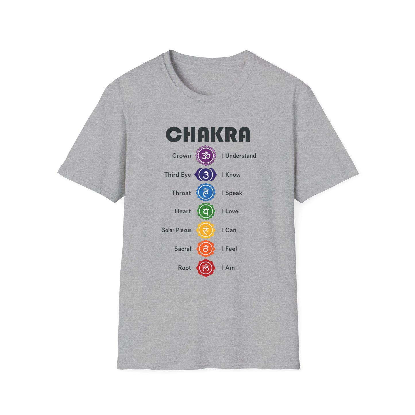 Chakra T-Shirt — Colorful 7 Chakra Alignment Yoga Tee