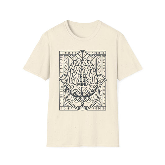 Free Your Mind T-Shirt — Mandala Brain Meditation Tee