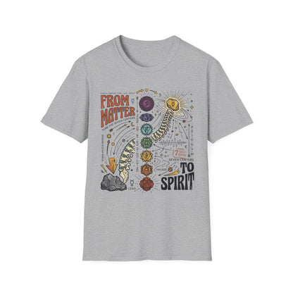 Chakra Alignment T‑Shirt — "From Matter to Spirit" Spiritual Energy Tee