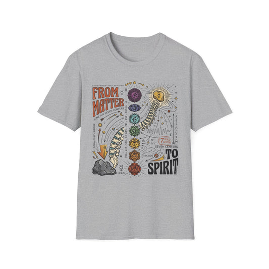 Chakra Alignment T‑Shirt — "From Matter to Spirit" Spiritual Energy Tee